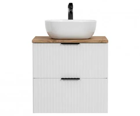 Koupelnová skříňka ADEL WHITE 60 cm + deska + umyvadlo